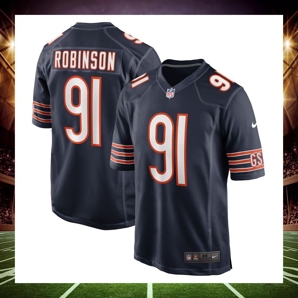 dominique robinson chicago bears navy football jersey 1 470
