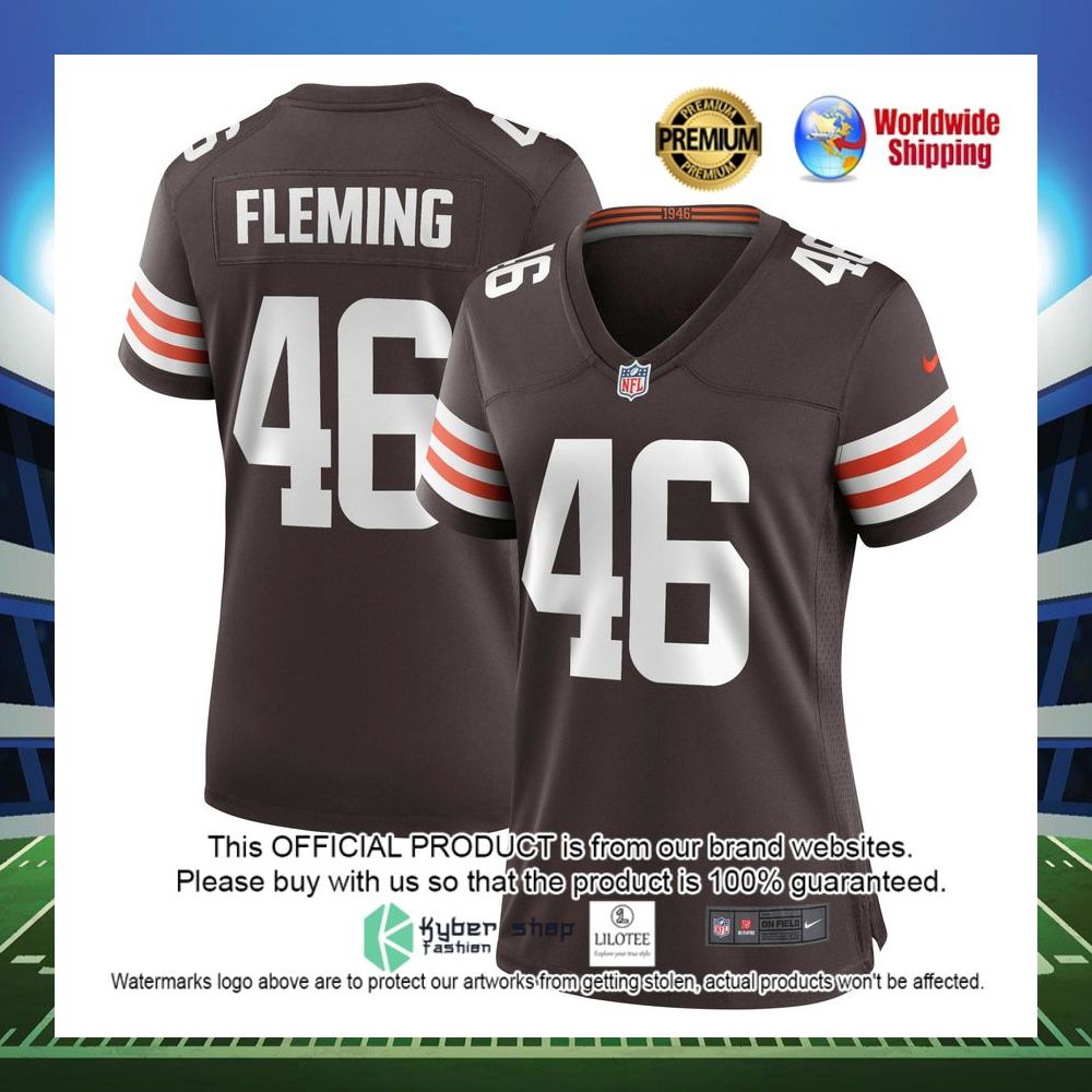 don fleming cleveland browns nike womens retired player brown football jersey 1 416
