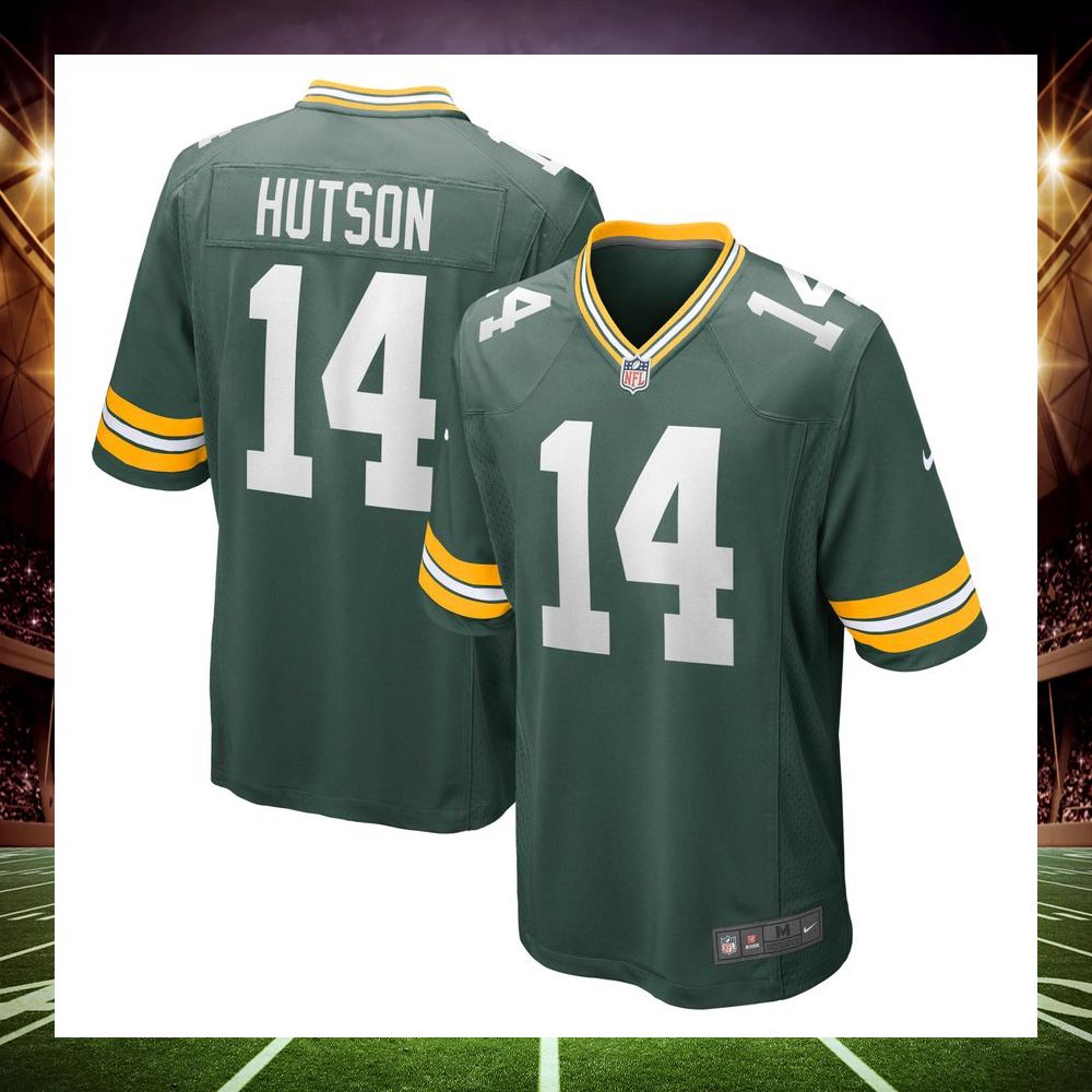don hutson green bay packers retired green football jersey 1 14