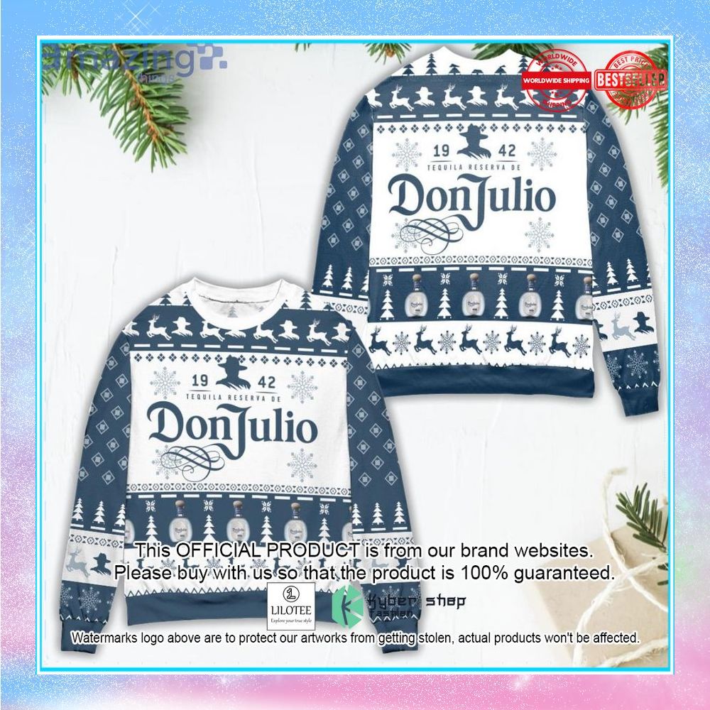 don julio tequila blue ugly christmas sweater 1 883