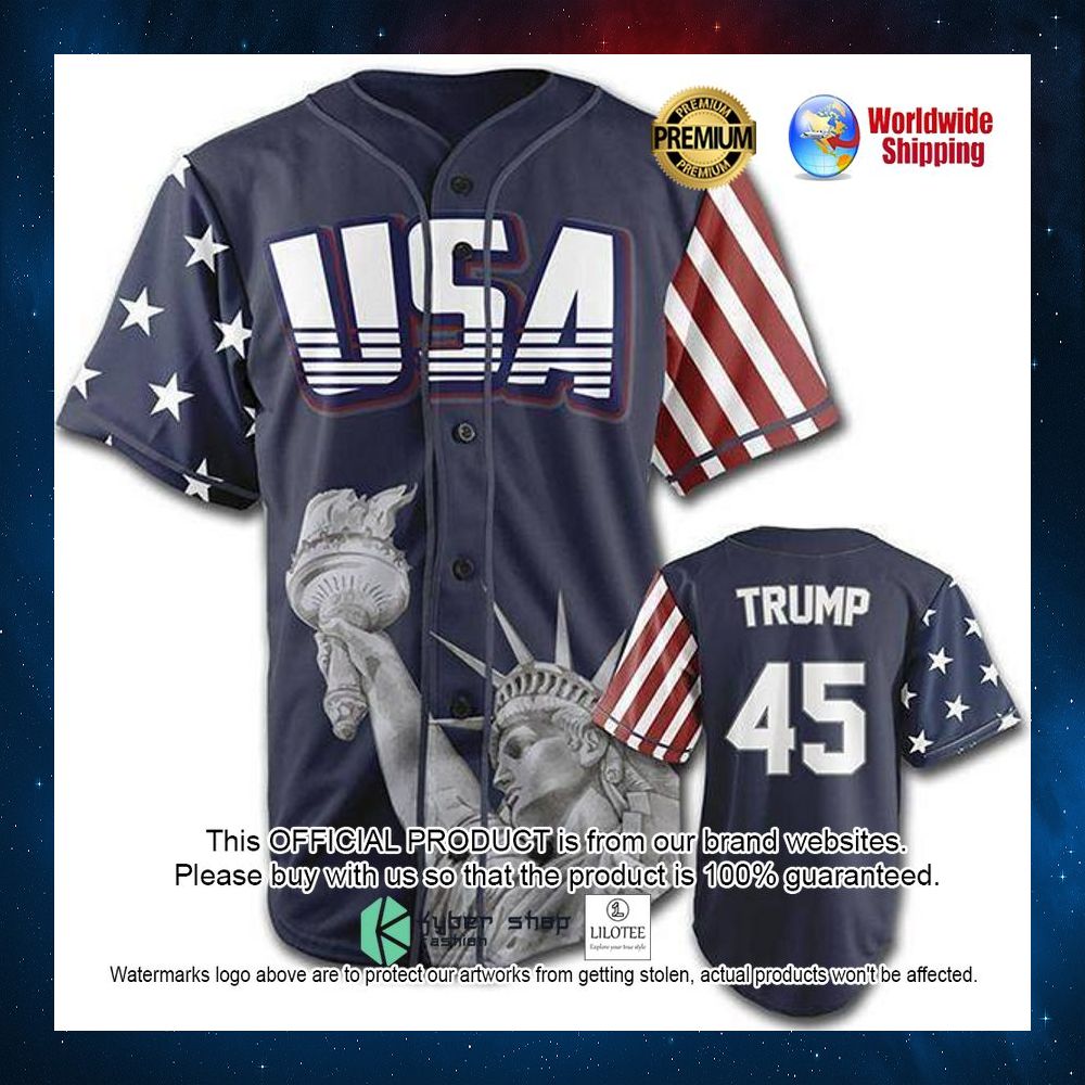 donald trump usa statue of liberty flag baseball jersey 1 397