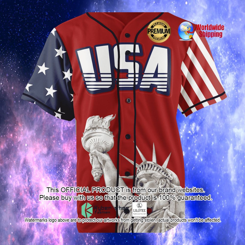 Donald Trump USA Statue of Liberty Flag Red Baseball Jersey - LIMITED EDITION 20 donald trump usa statue of liberty flag red baseball jersey 10 681