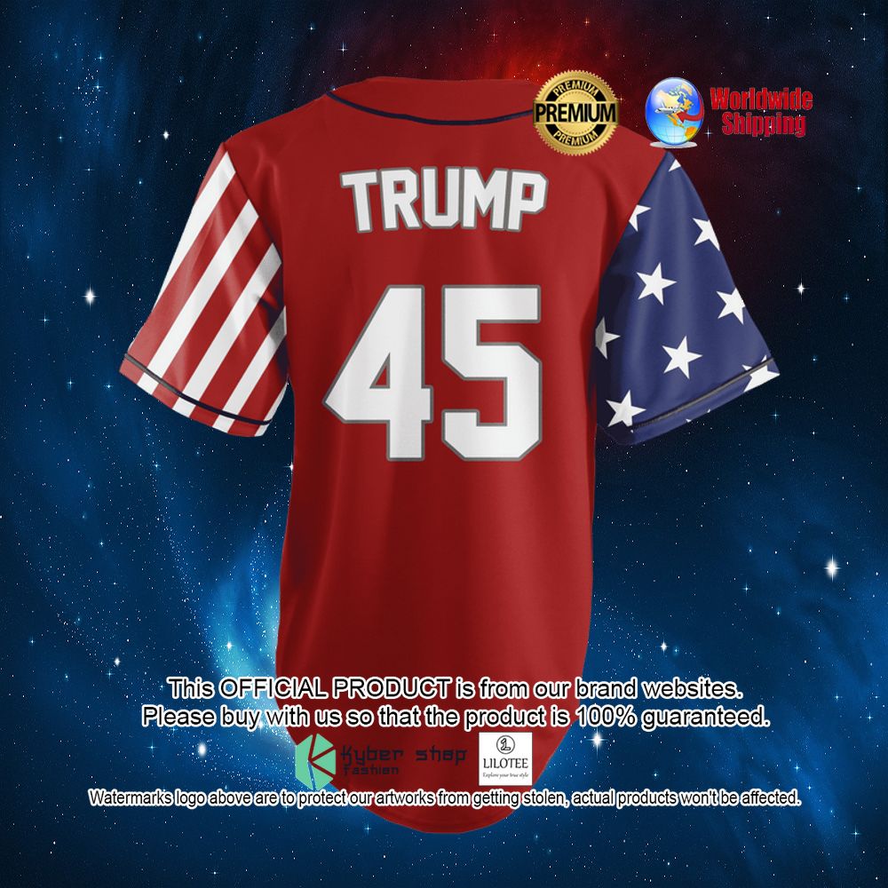 Donald Trump USA Statue of Liberty Flag Red Baseball Jersey - LIMITED EDITION 3 donald trump usa statue of liberty flag red baseball jersey 3 81