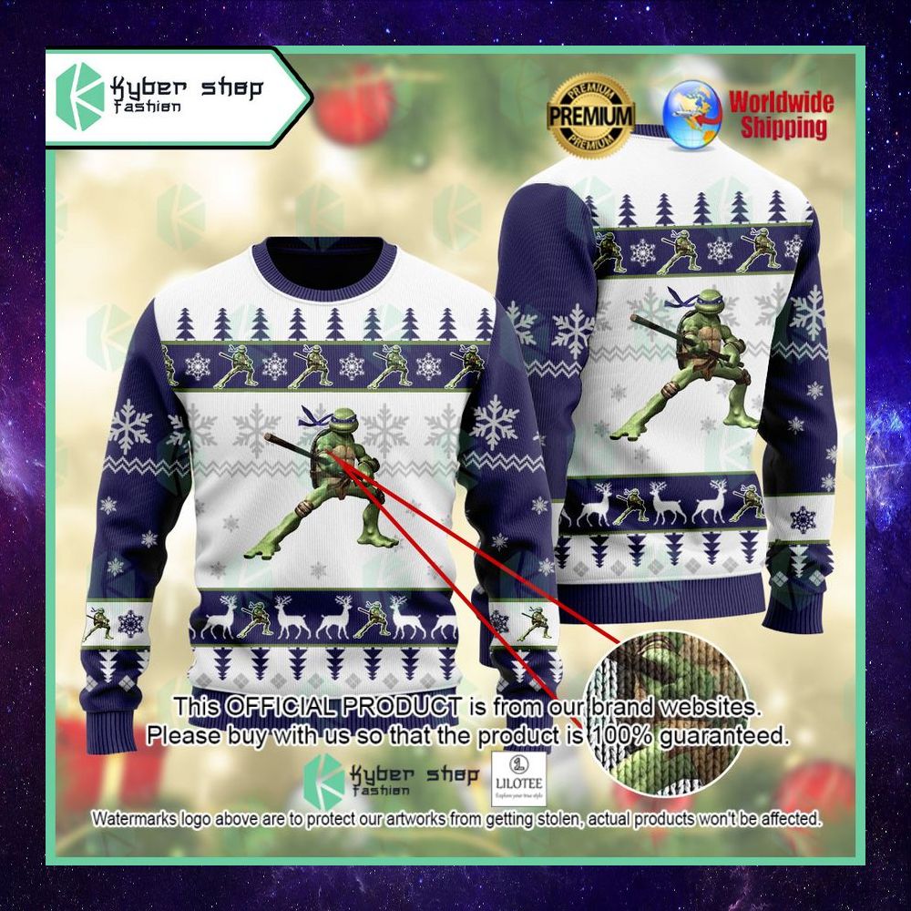 donatello teenage mutant ninja turtles christmas sweater 1 364