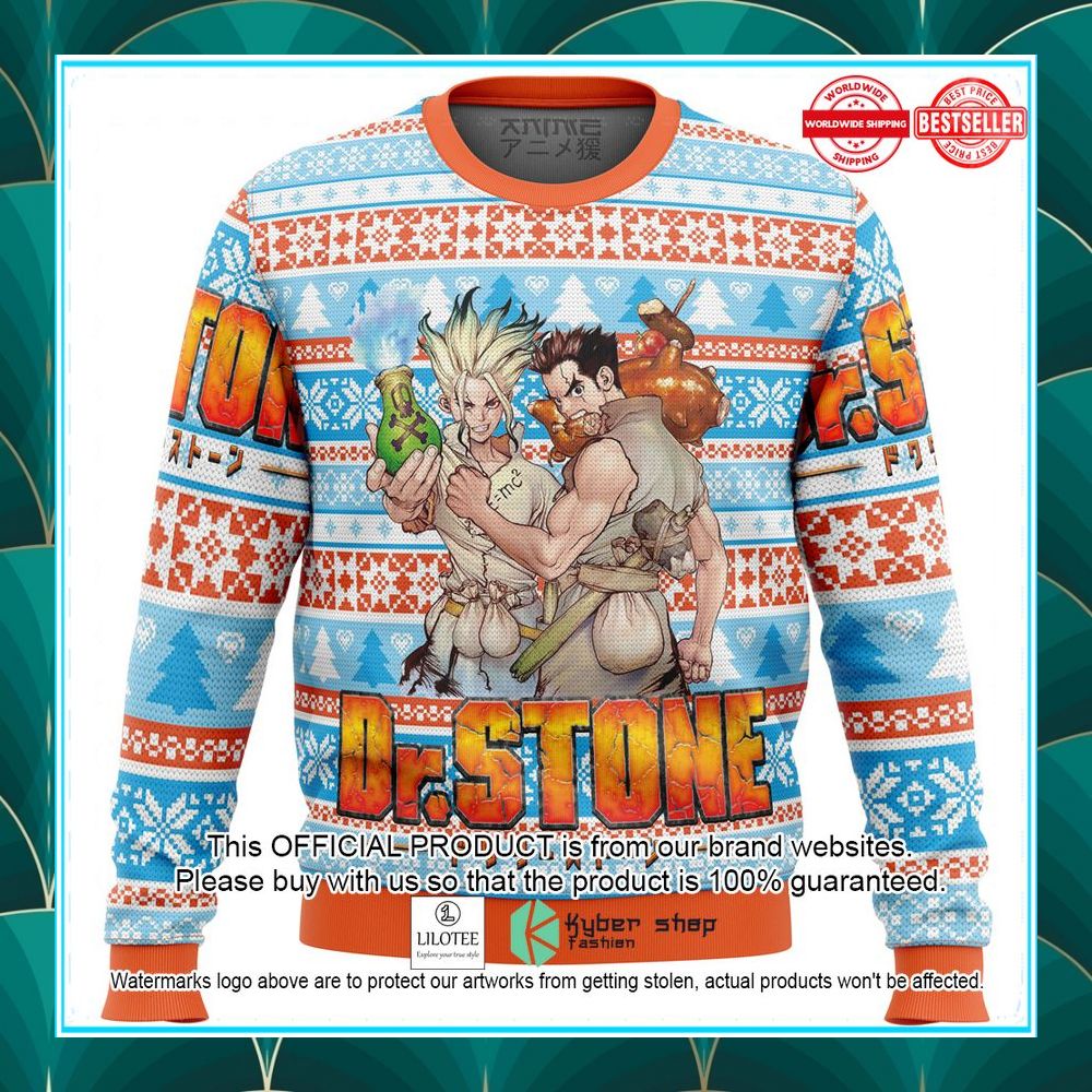 dr stone alt ugly christmas sweater 1 100