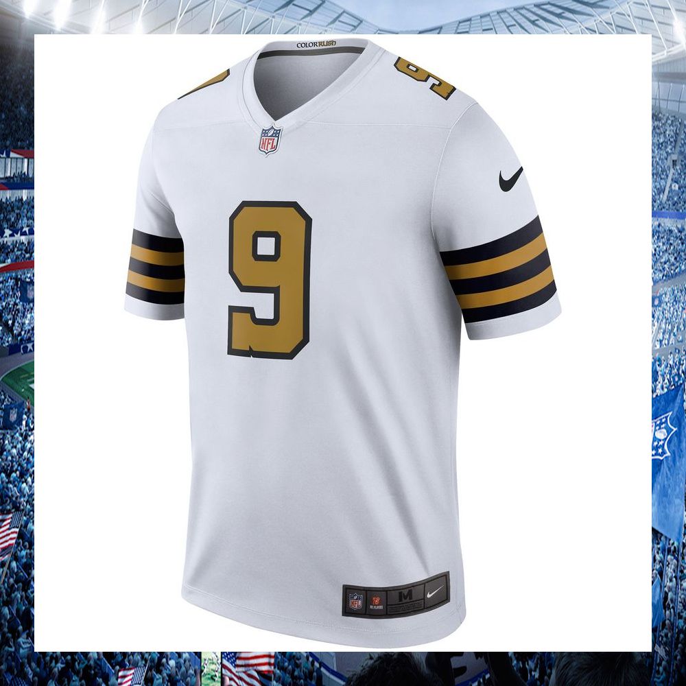 drew brees new orleans saints nike color rush legend white football jersey 2 986
