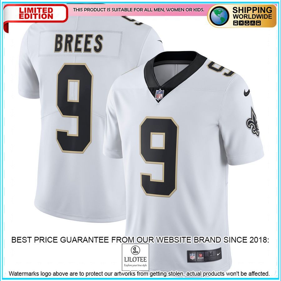 drew brees new orleans saints vapor untouchable white football jersey 1 700