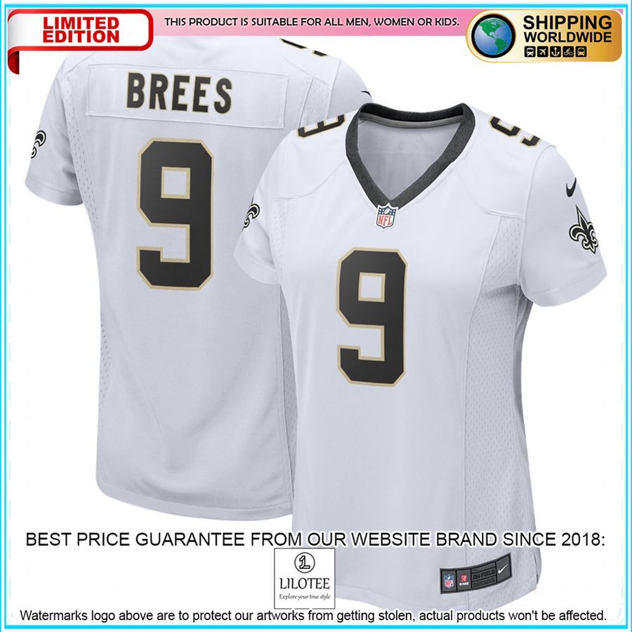 drew brees new orleans saints womens white football jersey 1 137