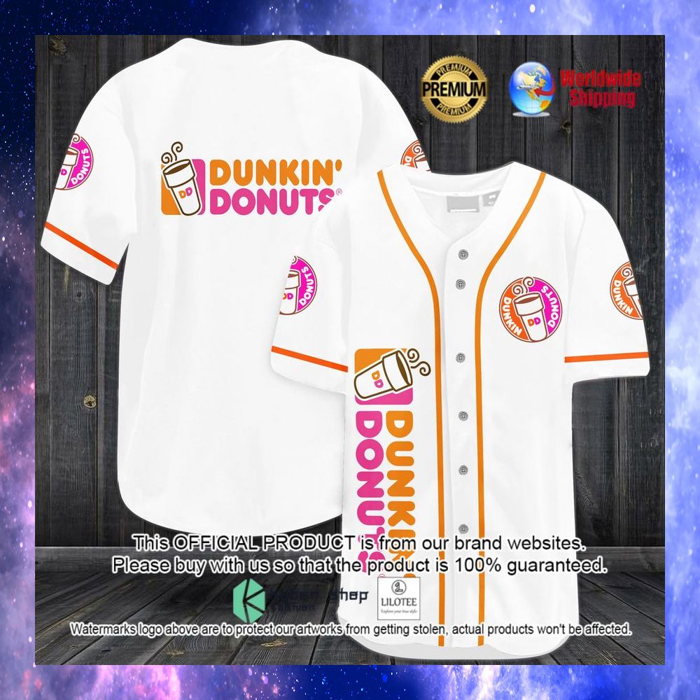 dunkin donut coffee baseball jersey 1 649