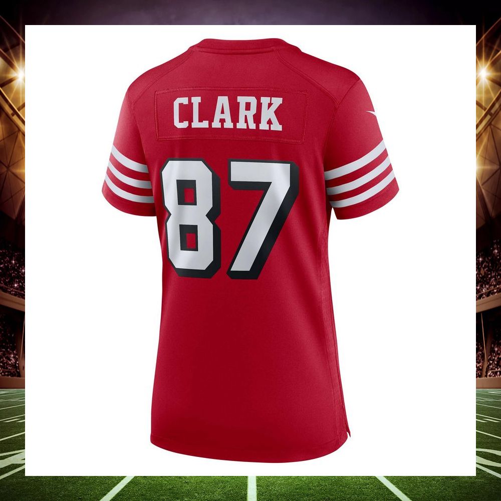 dwight clark san francisco 49ers alternate scarlet football jersey 3 438