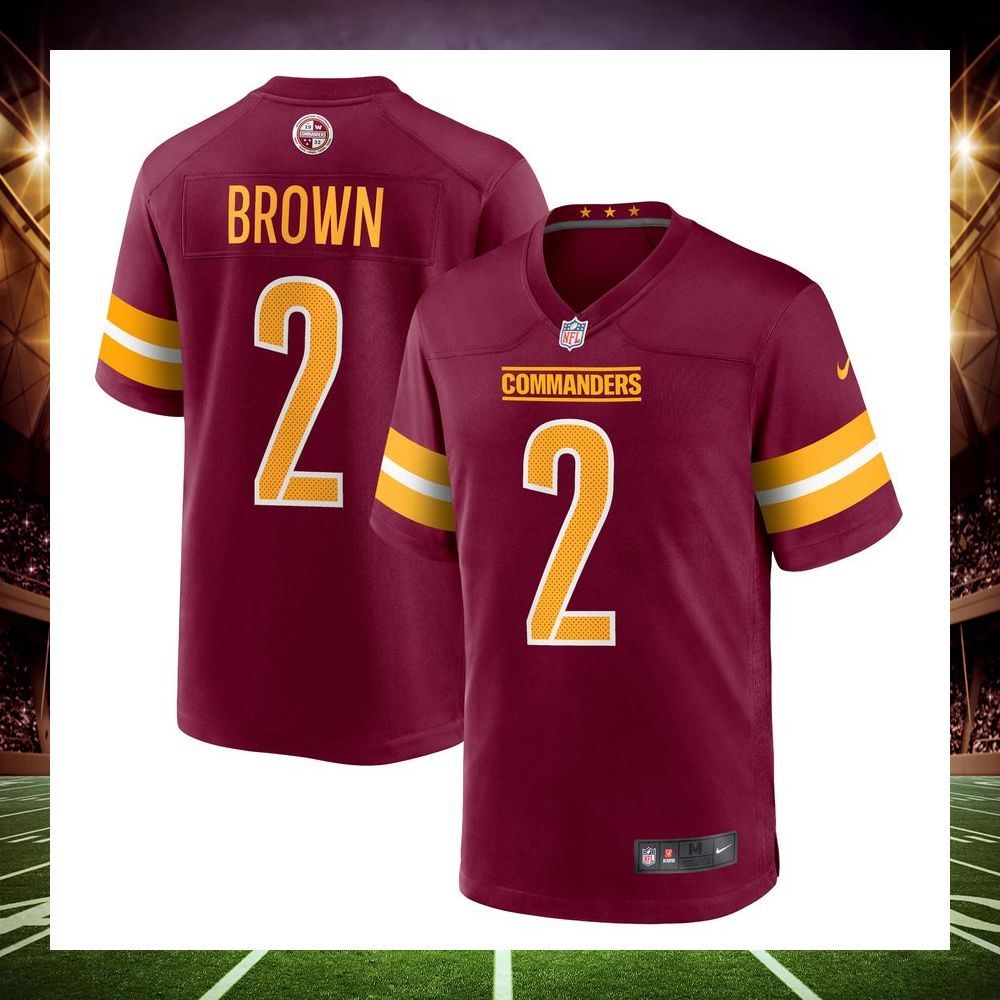 dyami brown washington commanders nike burgundy football jersey 1 512