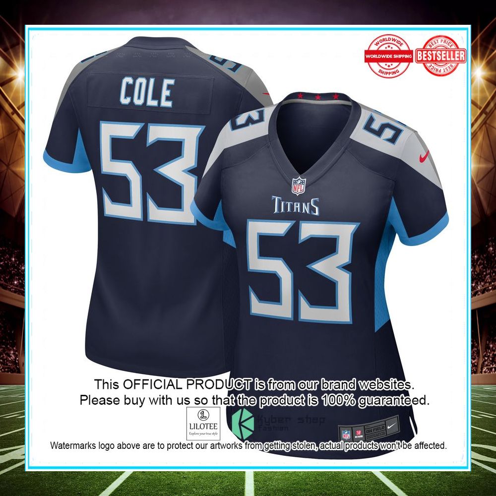 dylan cole tennessee titans nike womens game player navy football jersey 1 715