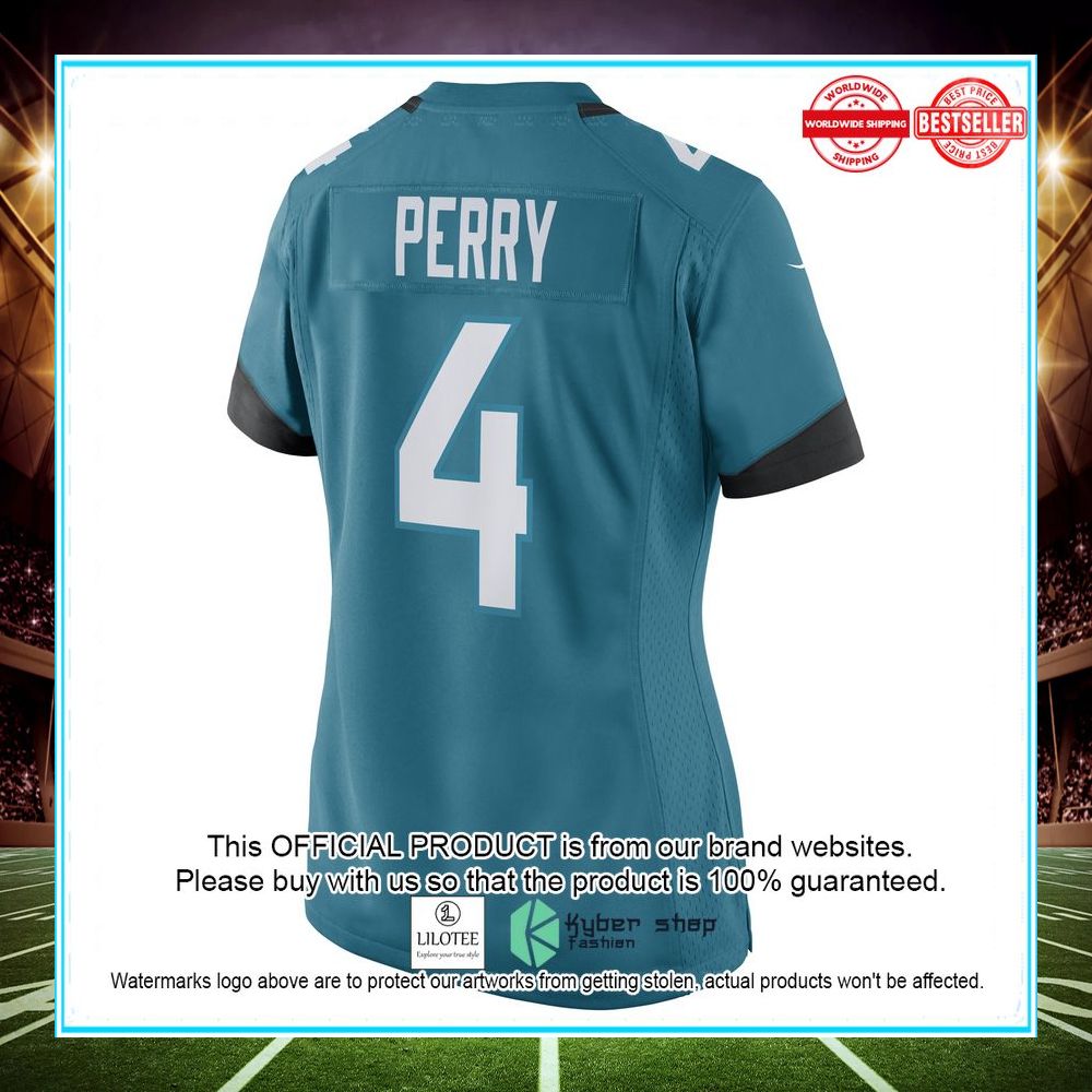 E.J. Perry Jacksonville Jaguars Nike Women's Game Player Teal Football Jersey - LIMITED EDITION 3 e j perry jacksonville jaguars nike womens game player teal football jersey 3 137
