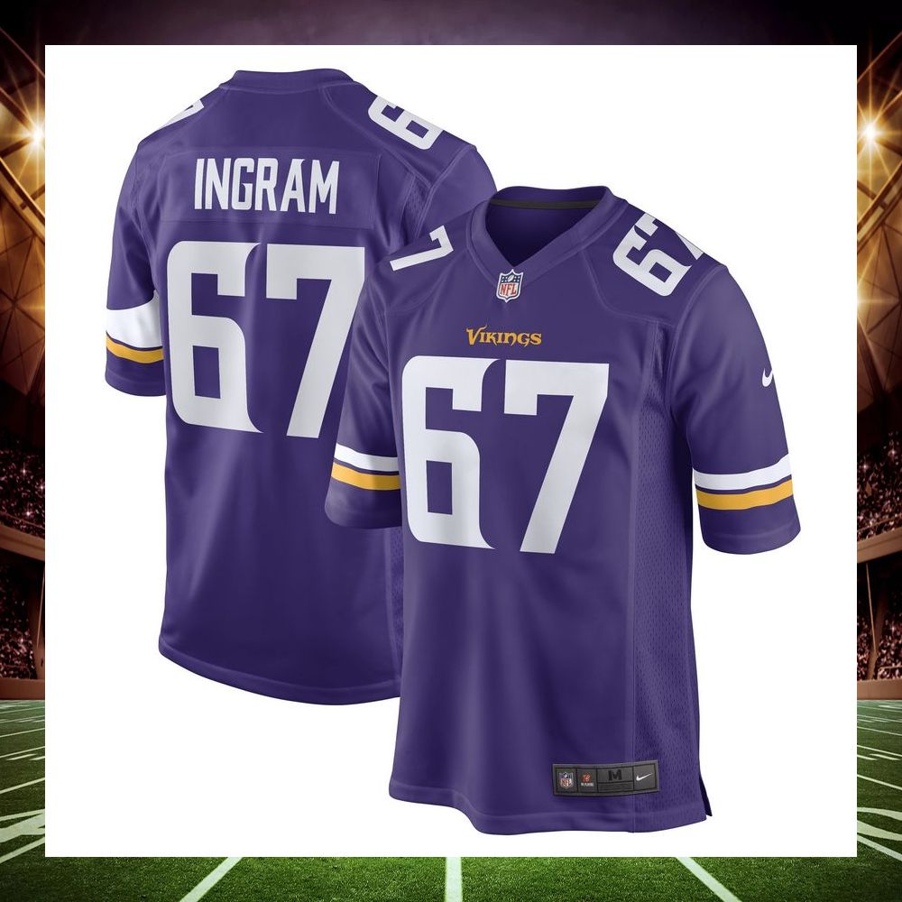 ed ingram minnesota vikings purple football jersey 1 355