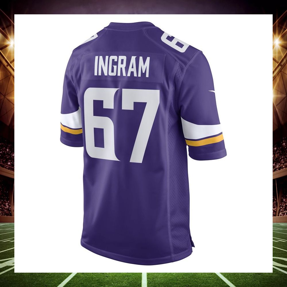 ed ingram minnesota vikings purple football jersey 3 479