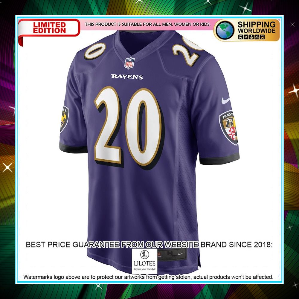 ed reed baltimore ravens retired player purple football jersey 2 453