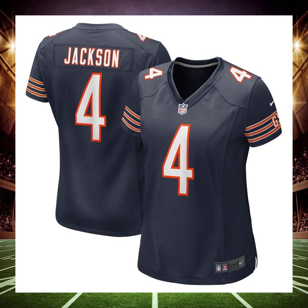eddie jackson chicago bears navy football jersey 1 248