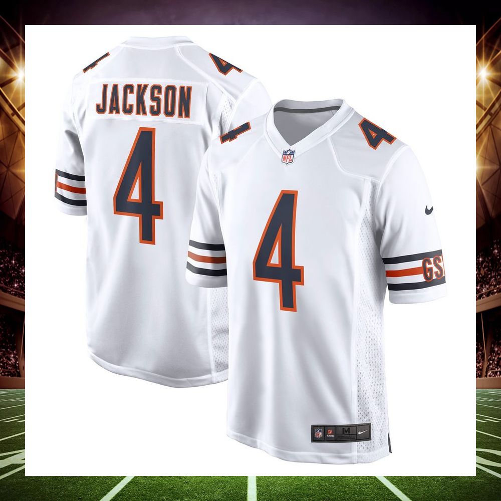 eddie jackson chicago bears white football jersey 4 421