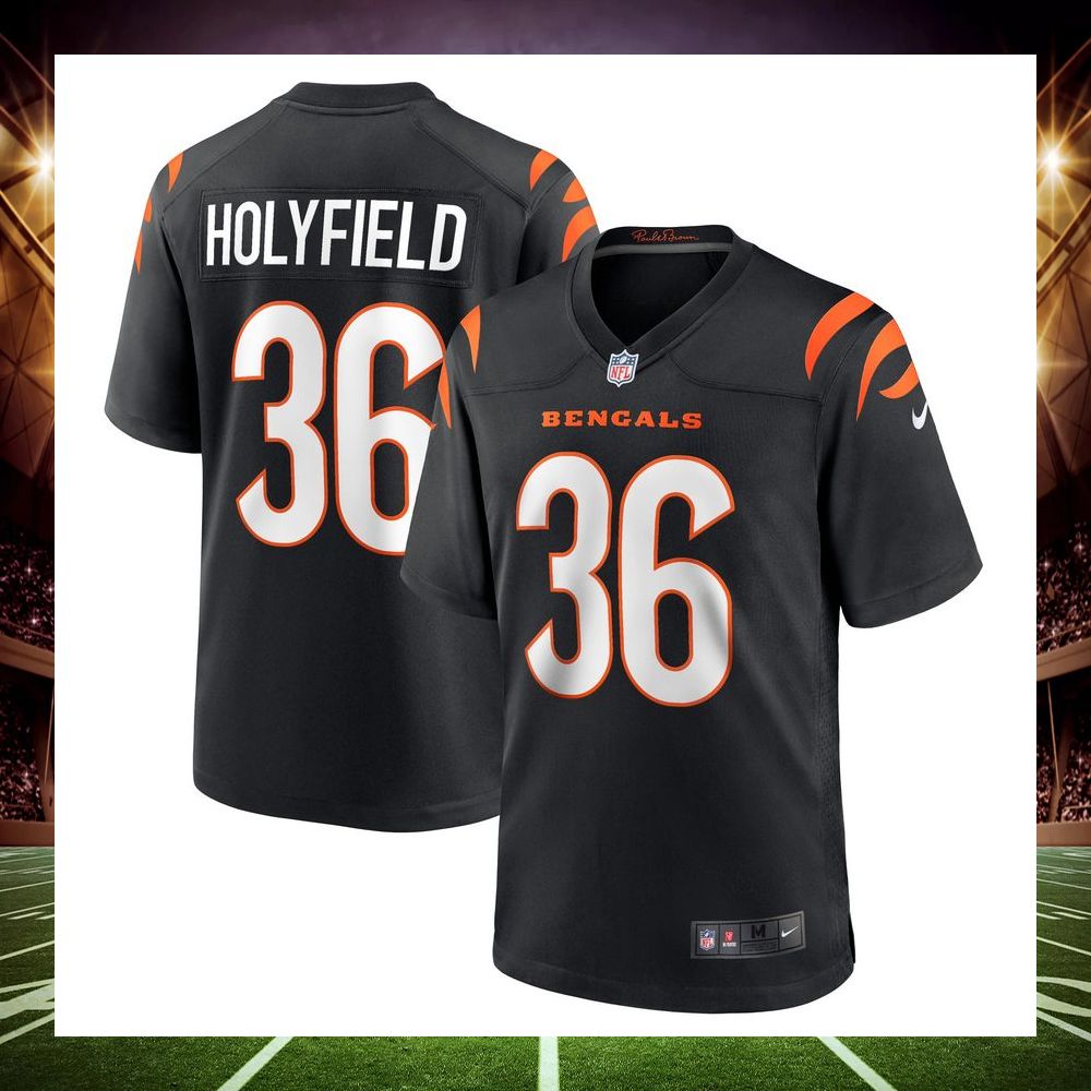 elijah holyfield cincinnati bengals black football jersey 1 776
