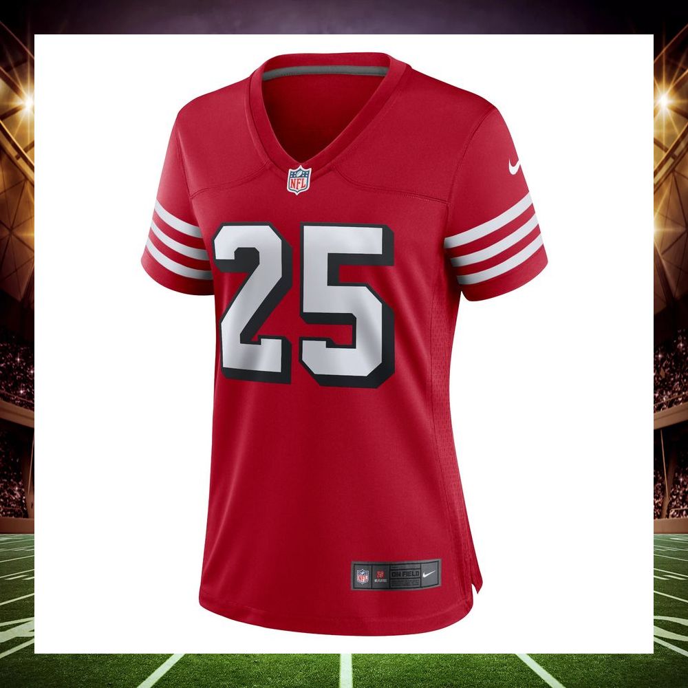 elijah mitchell san francisco 49ers alternate team scarlet football jersey 2 239