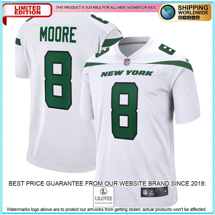 elijah moore new york jets white football jersey 1 598