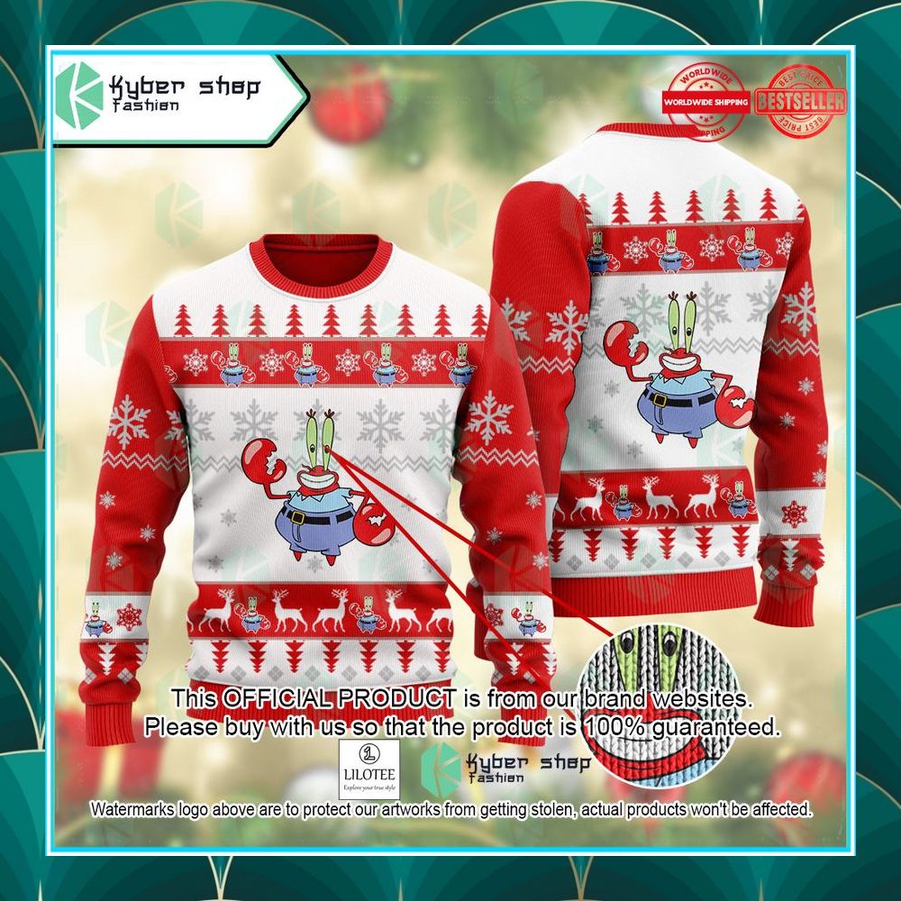 eugene h krabs spongebob squarepants christmas sweater 1 870