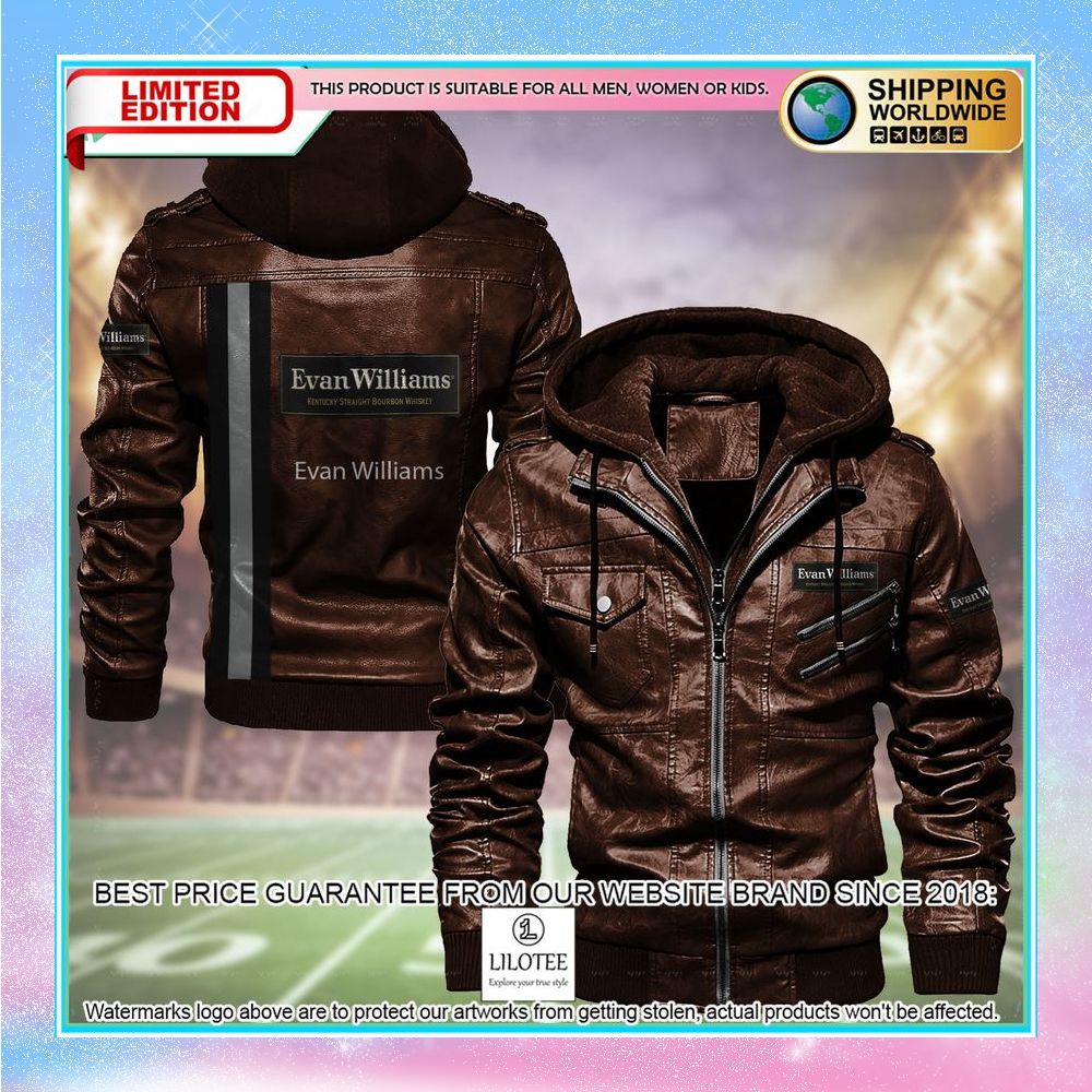 evan williams leather jacket fleece jacket 2 987