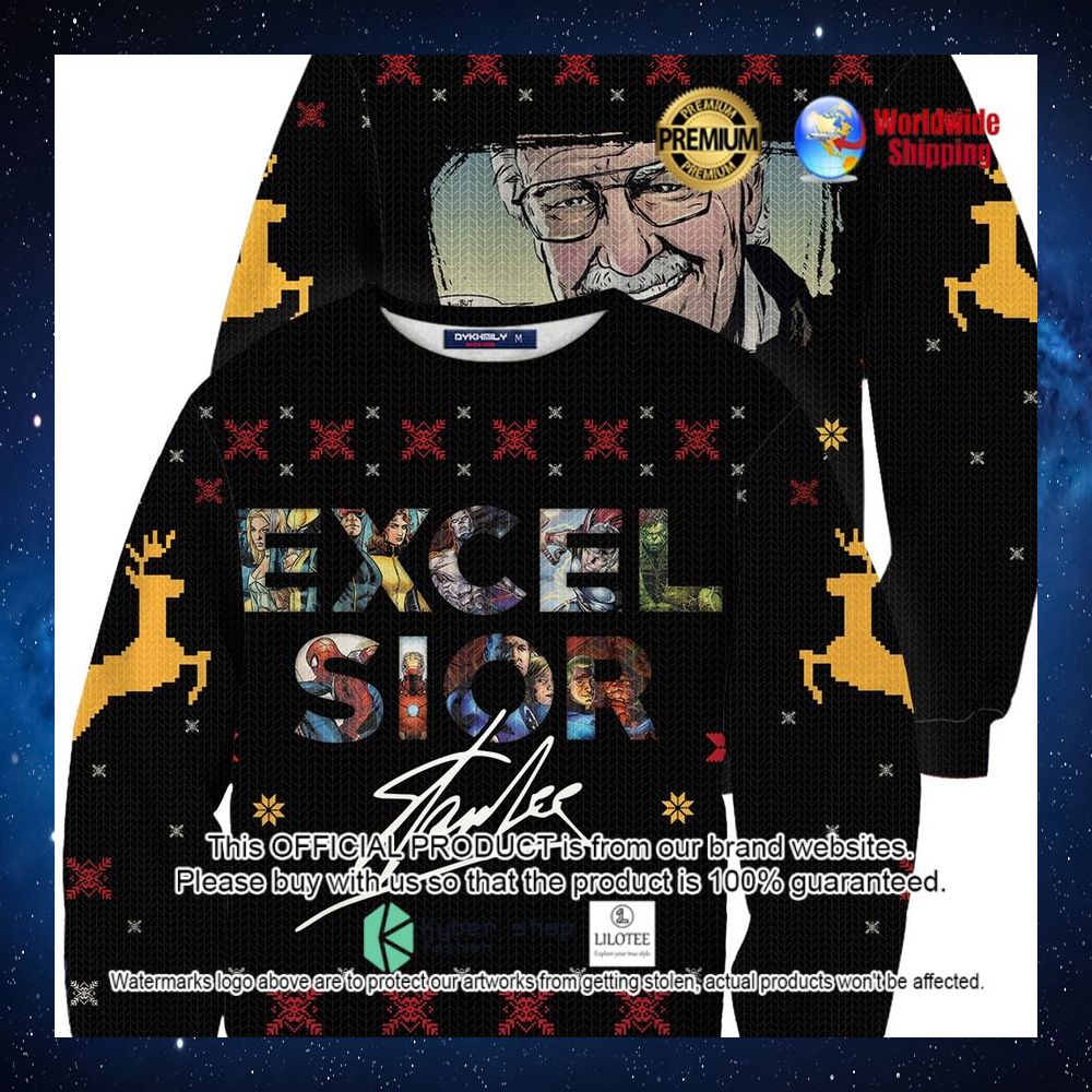 excelsior sior stan lee marvel christmas sweater 1 382