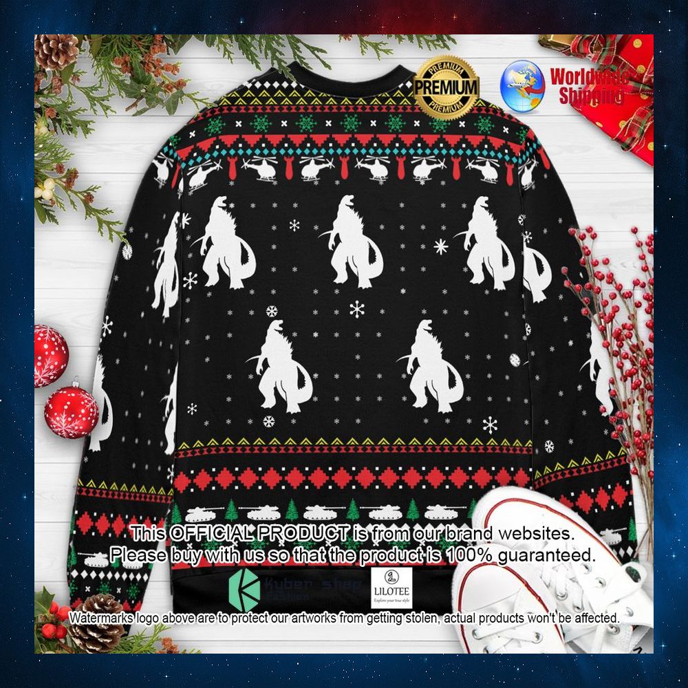 fa la la la godzil la godzilla christmas sweater 2 628