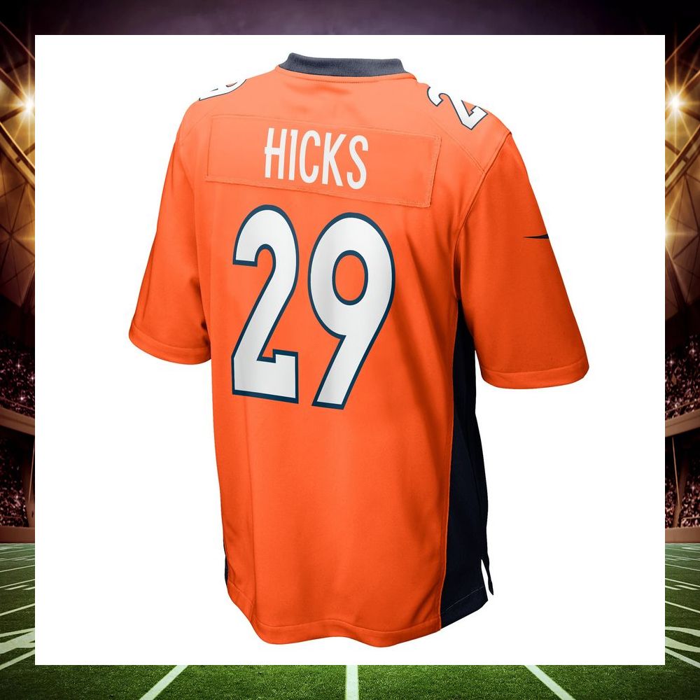 faion hicks denver broncos orange football jersey 3 114