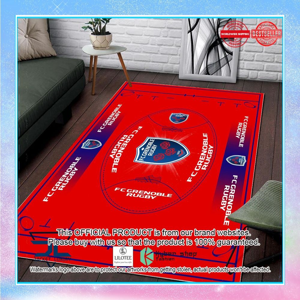 fc grenoble rugby carpet rug 2 174