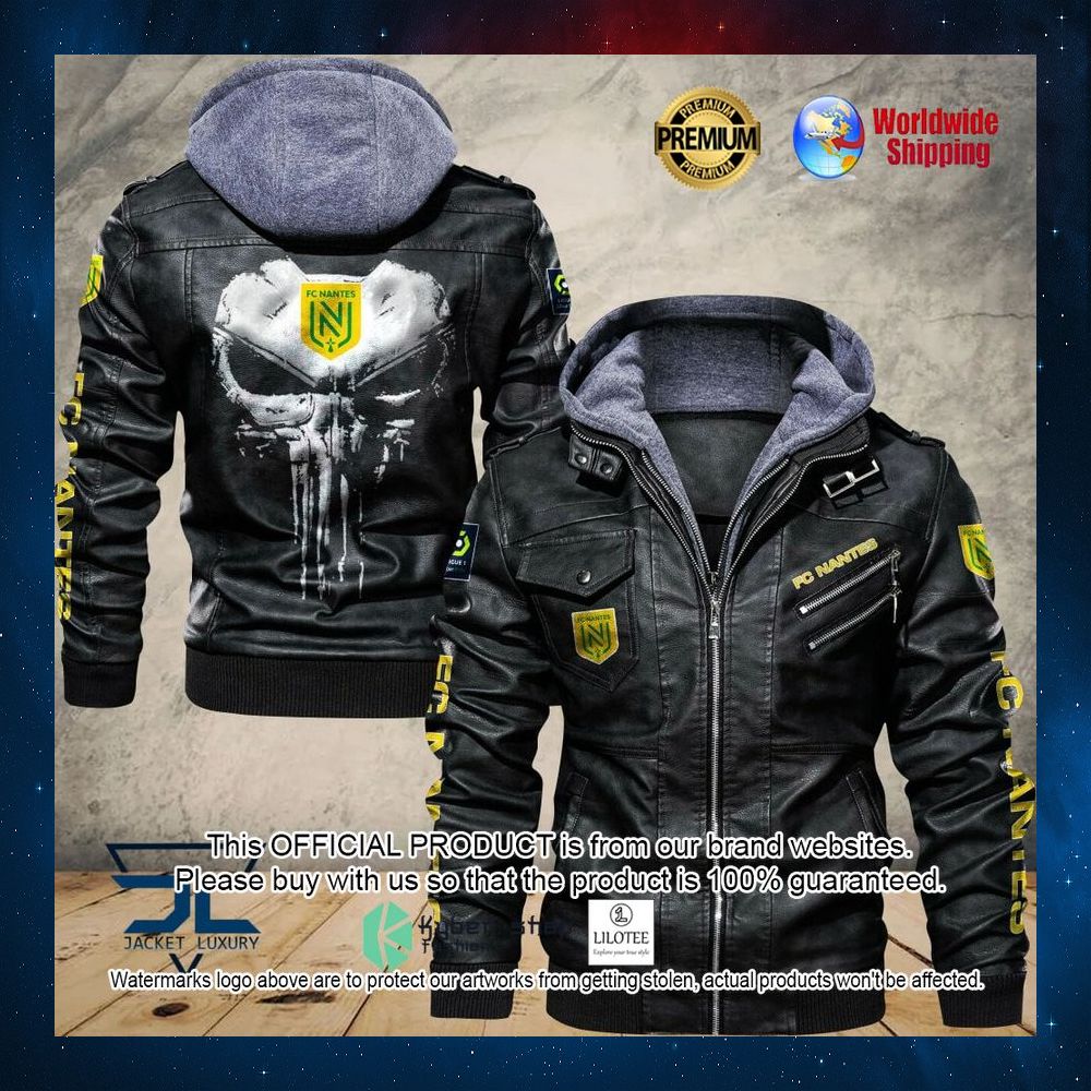 fc nantes punisher skull leather jacket 1 79