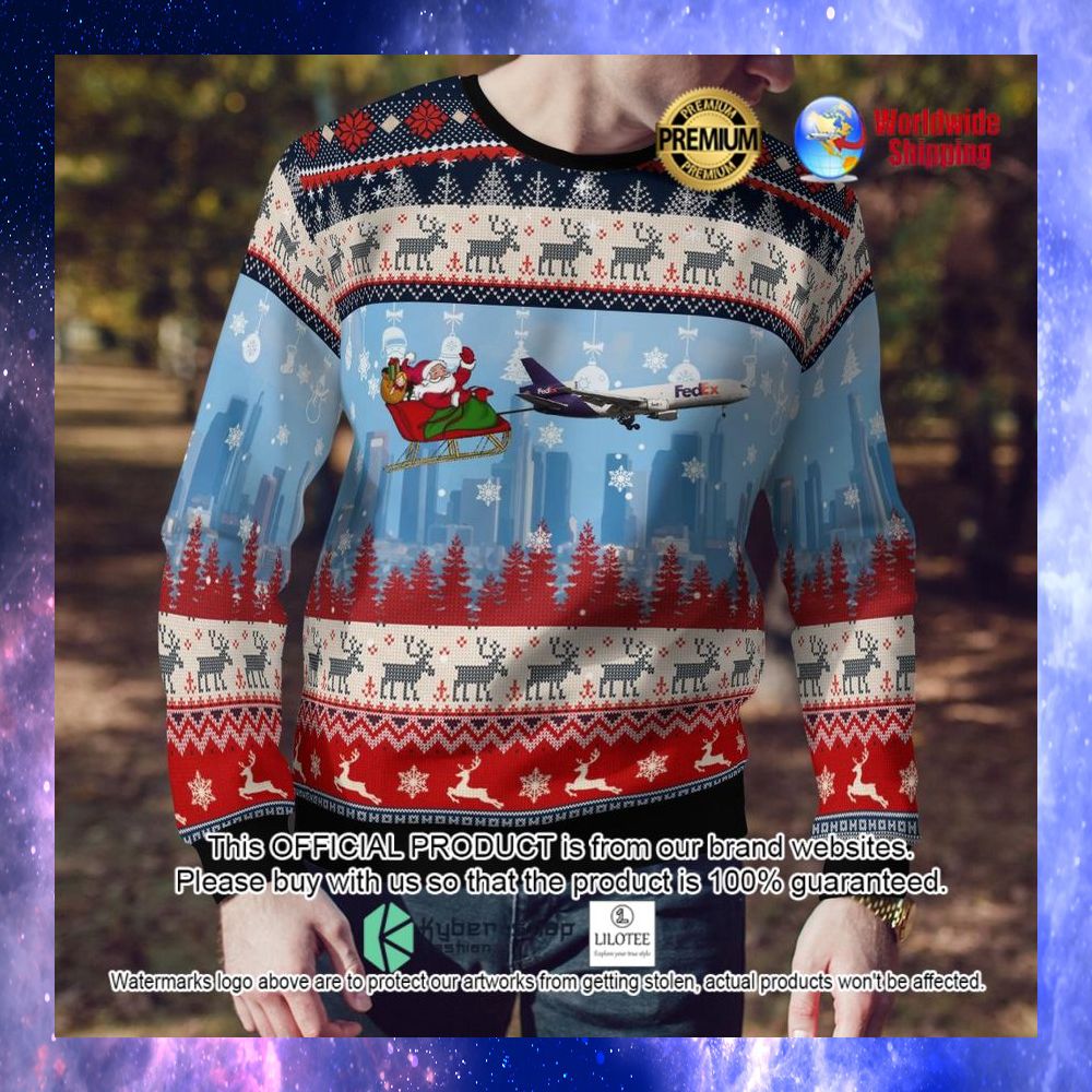 fedex express mcdonnell douglas boeing with santa ugly sweater 1 420