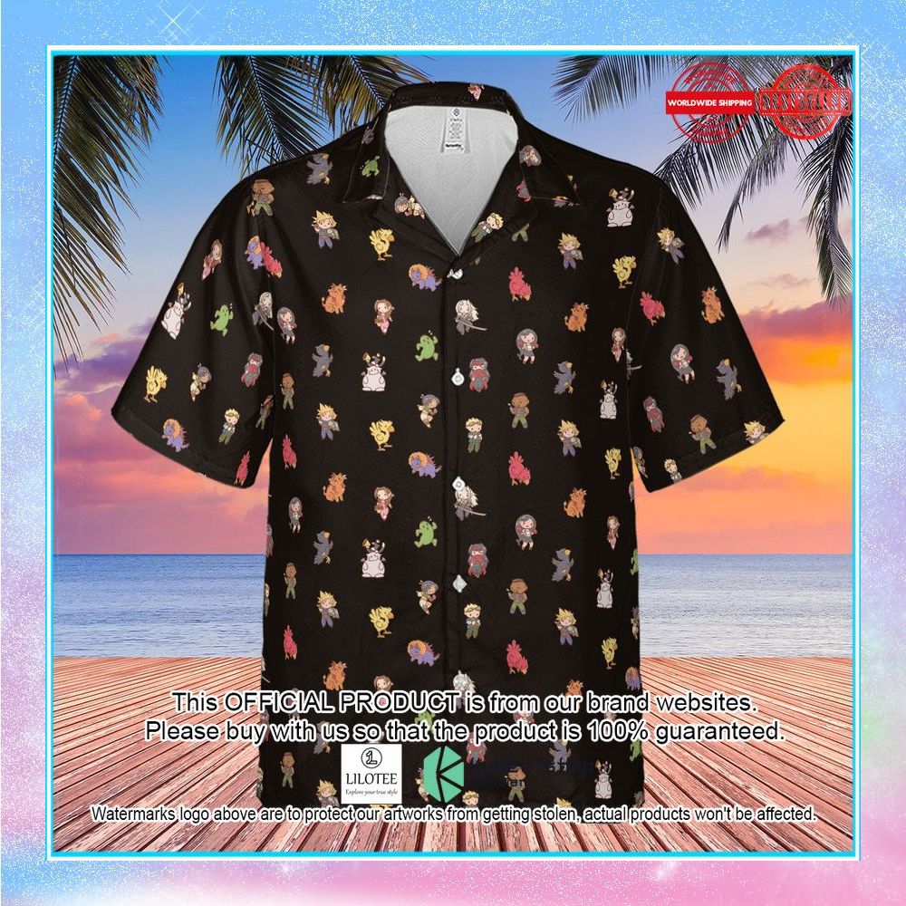 final fantasy characters pattern hawaiian shirt 2 606