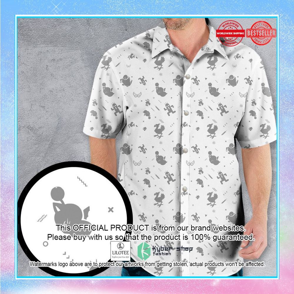 final fantasy creatures pattern hawaiian shirt 1 248