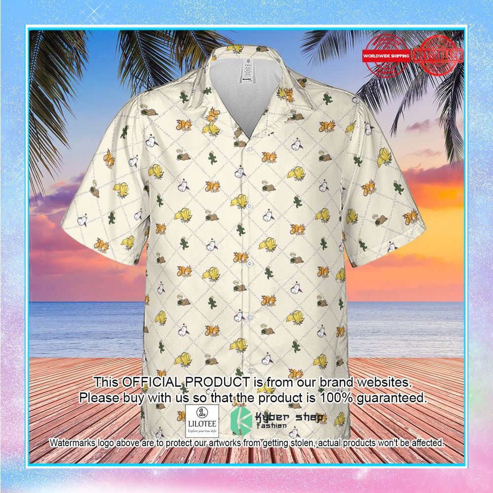final fantasy sleeping creatures pattern hawaiian shirt 2 290