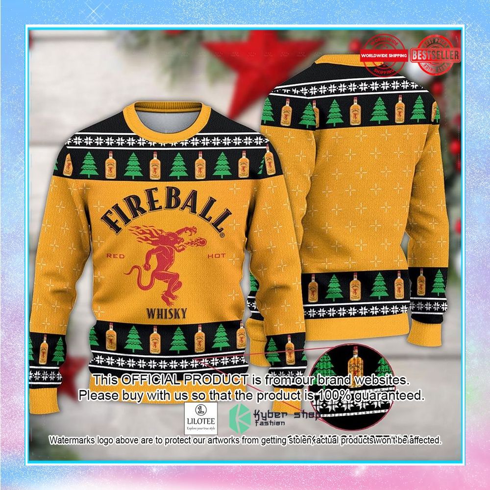 fireball whisky ugly christmas sweater 1 254