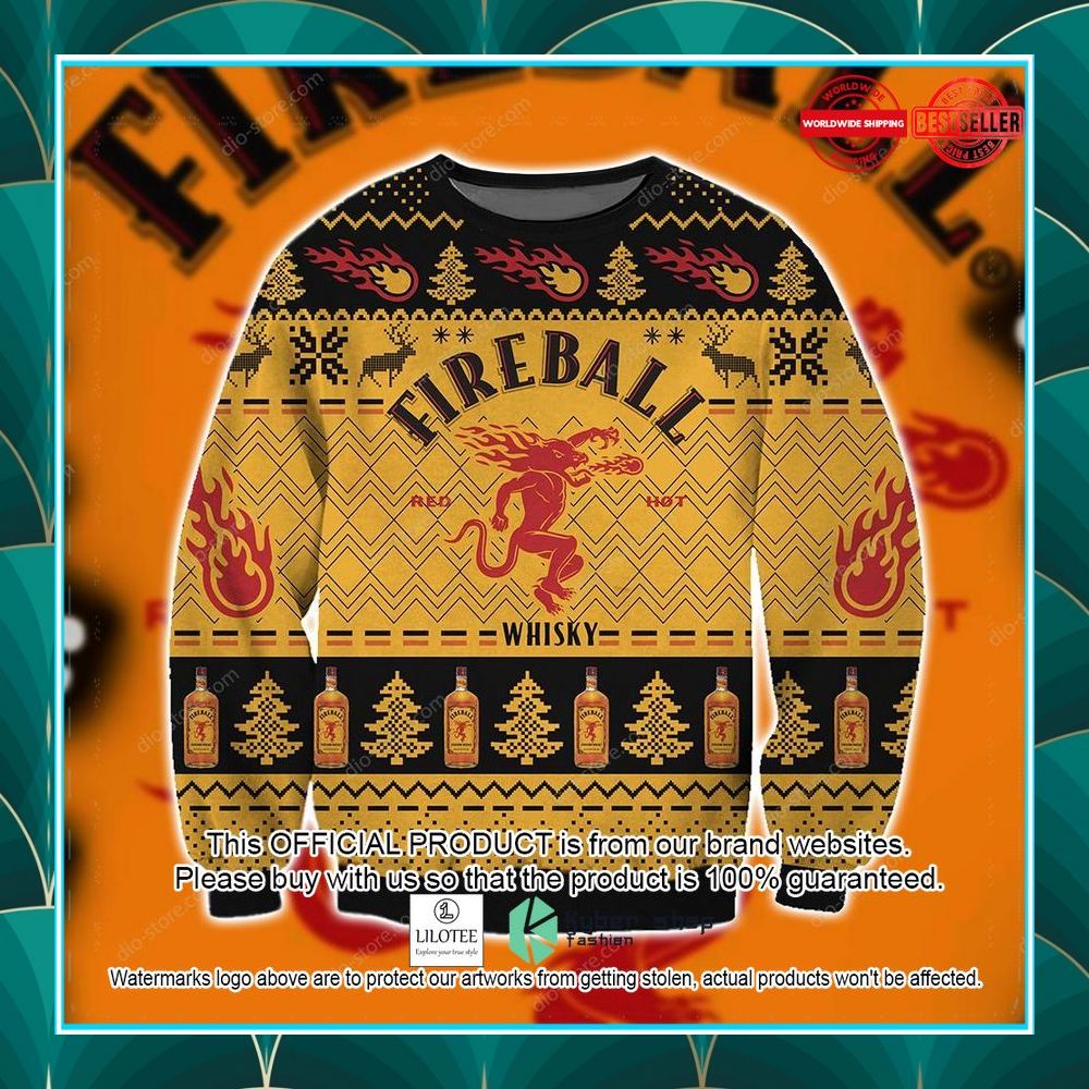 fireball whisky yellow christmas sweater 1 300