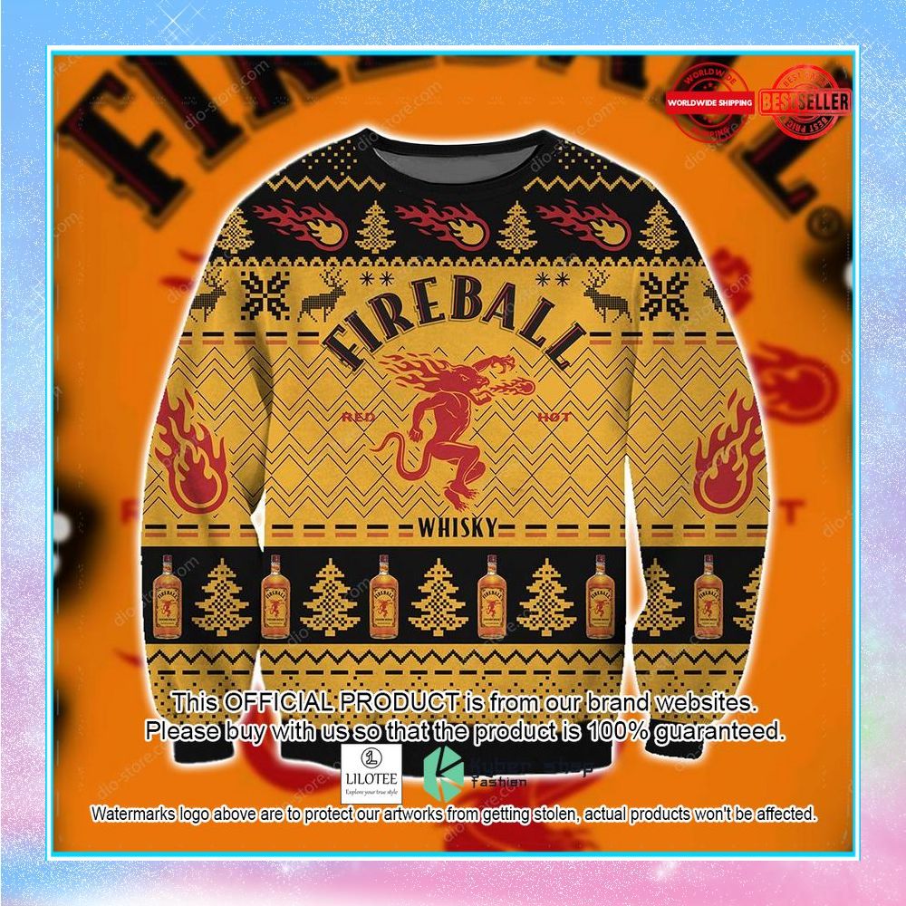 fireball whisky yellow christmas sweater 1 815