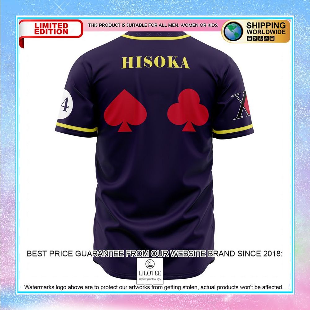 First Outfit Hisoka Hunter X Hunter Baseball Jersey - LIMITED EDITION 3 first outfit hisoka hunter x hunter baseball jersey 3 359