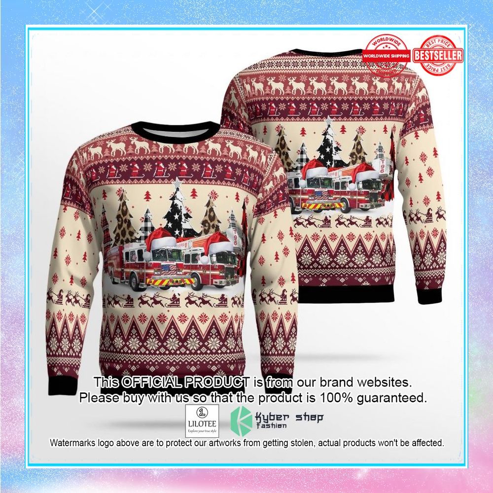 flanders fire co 1 and rescue squad flanders new jersey christmas sweater 1 166