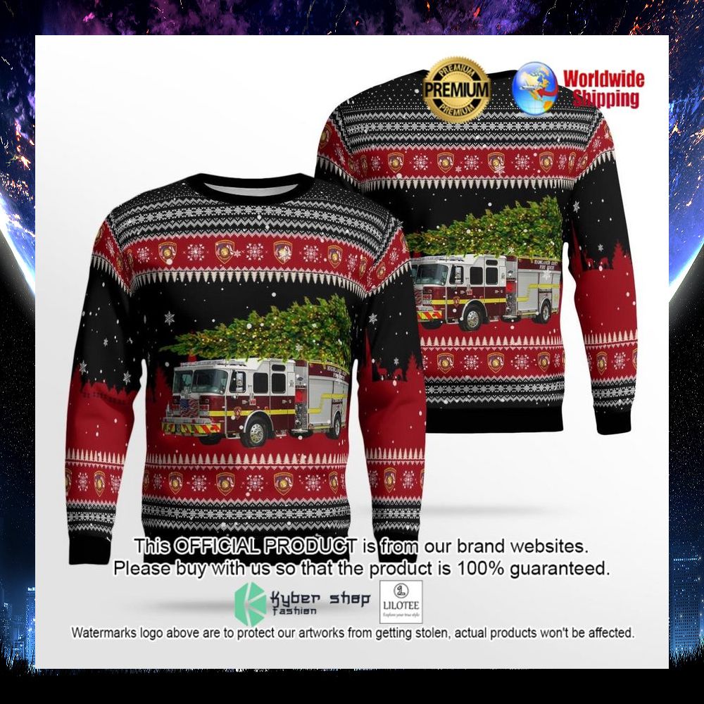 florida highlands county fire rescue ugly sweater 1 554