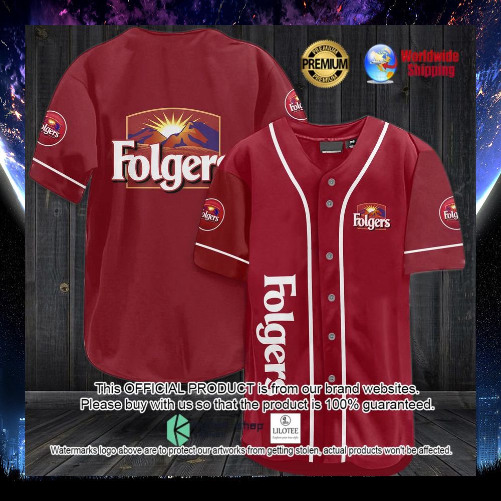 folgers coffee baseball jersey 1 641