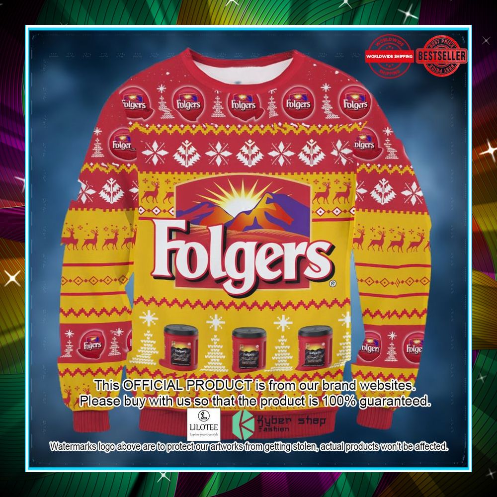folgers coffee ugly christmas sweater 1 299