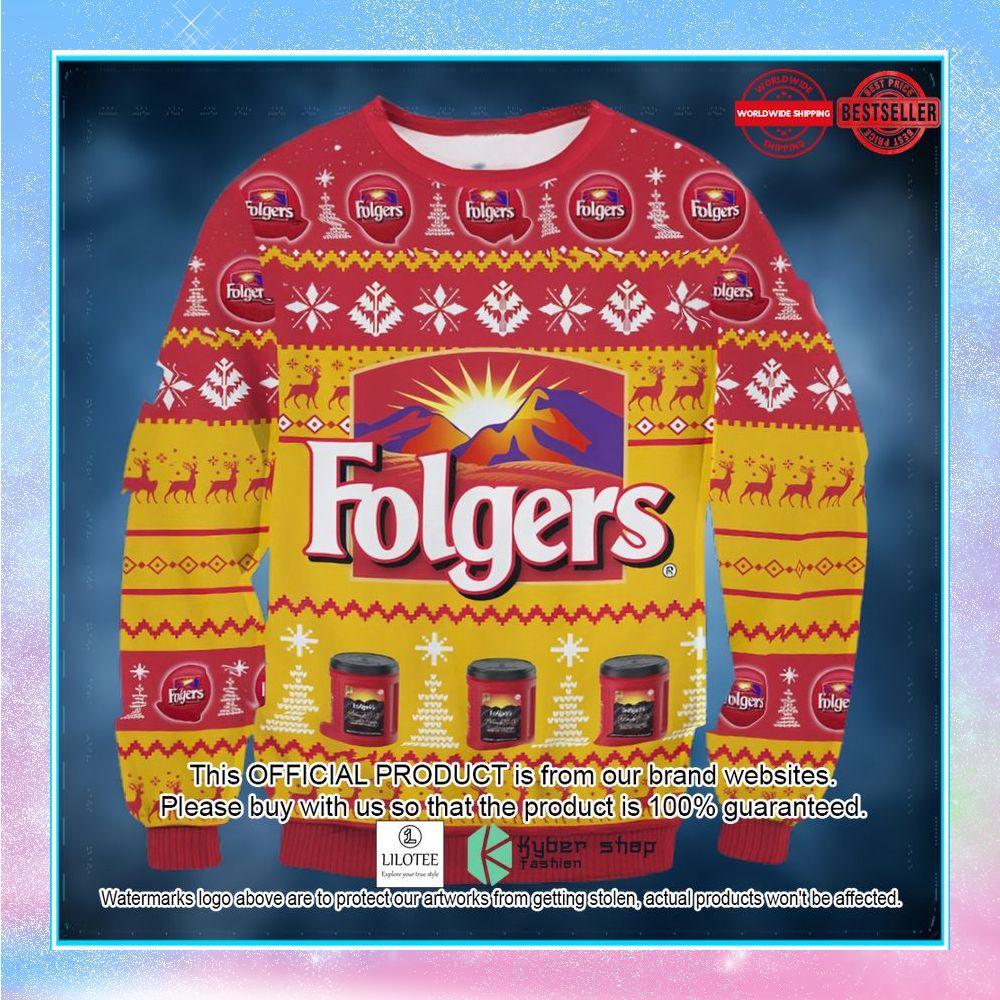 folgers coffee ugly christmas sweater 1 839