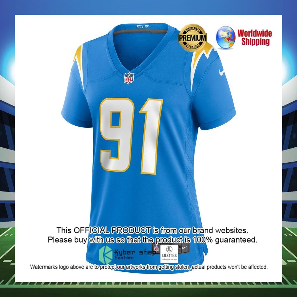forrest merrill los angeles chargers nike womens player game powder blue football jersey 2 320