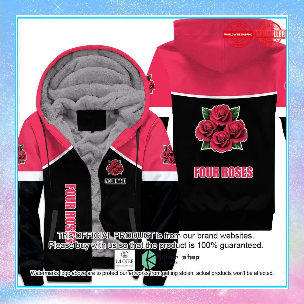 four roses custom fleece hoodie 1 150