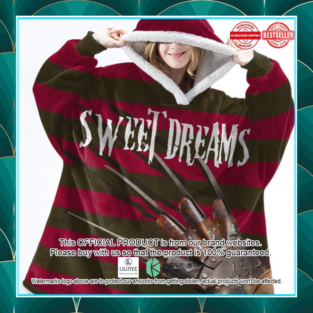 freddy krueger sweet dreams blanket hoodie 1 130