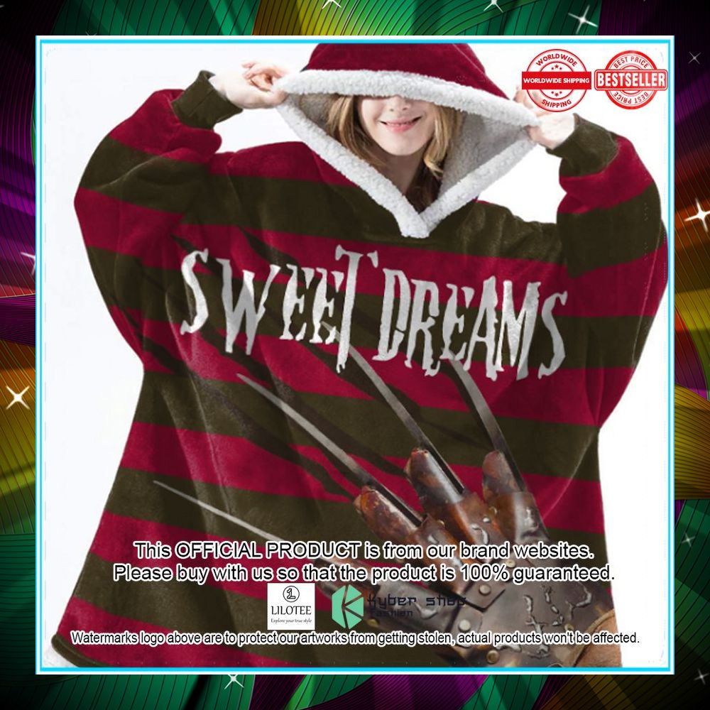 freddy krueger sweet dreams blanket hoodie 1 171