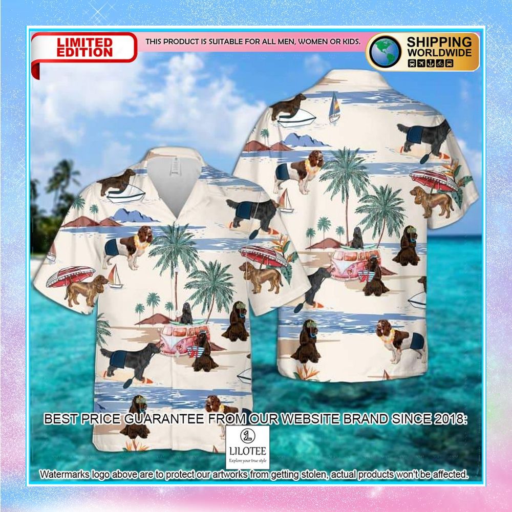french spaniel summer beach hawaiian shirt 1 198